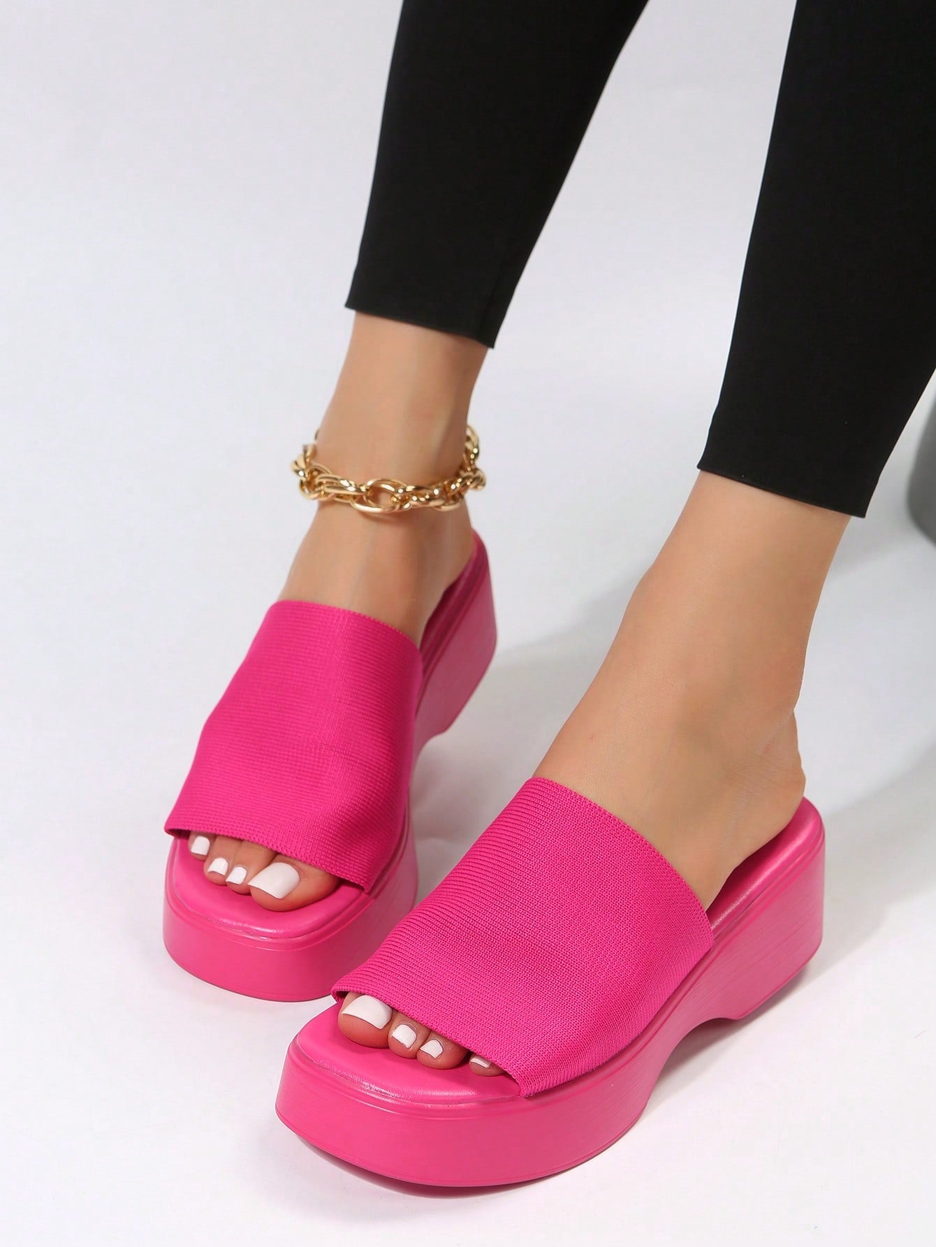 Women Minimalist Wedge Slide Sandals, Fashion Outdoor Sandals