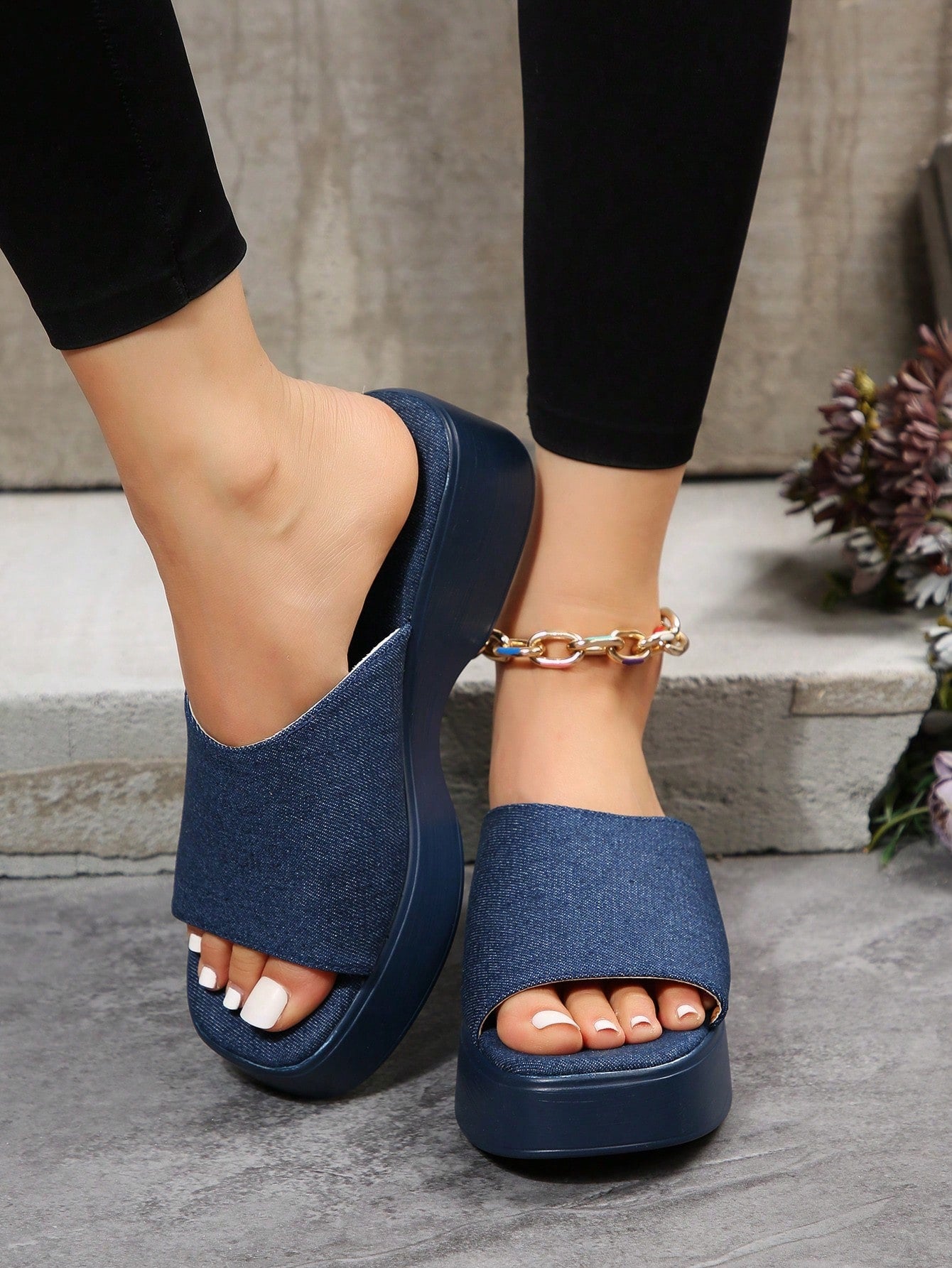 Women Minimalist Wedge Slide Sandals, Fashion Outdoor Sandals