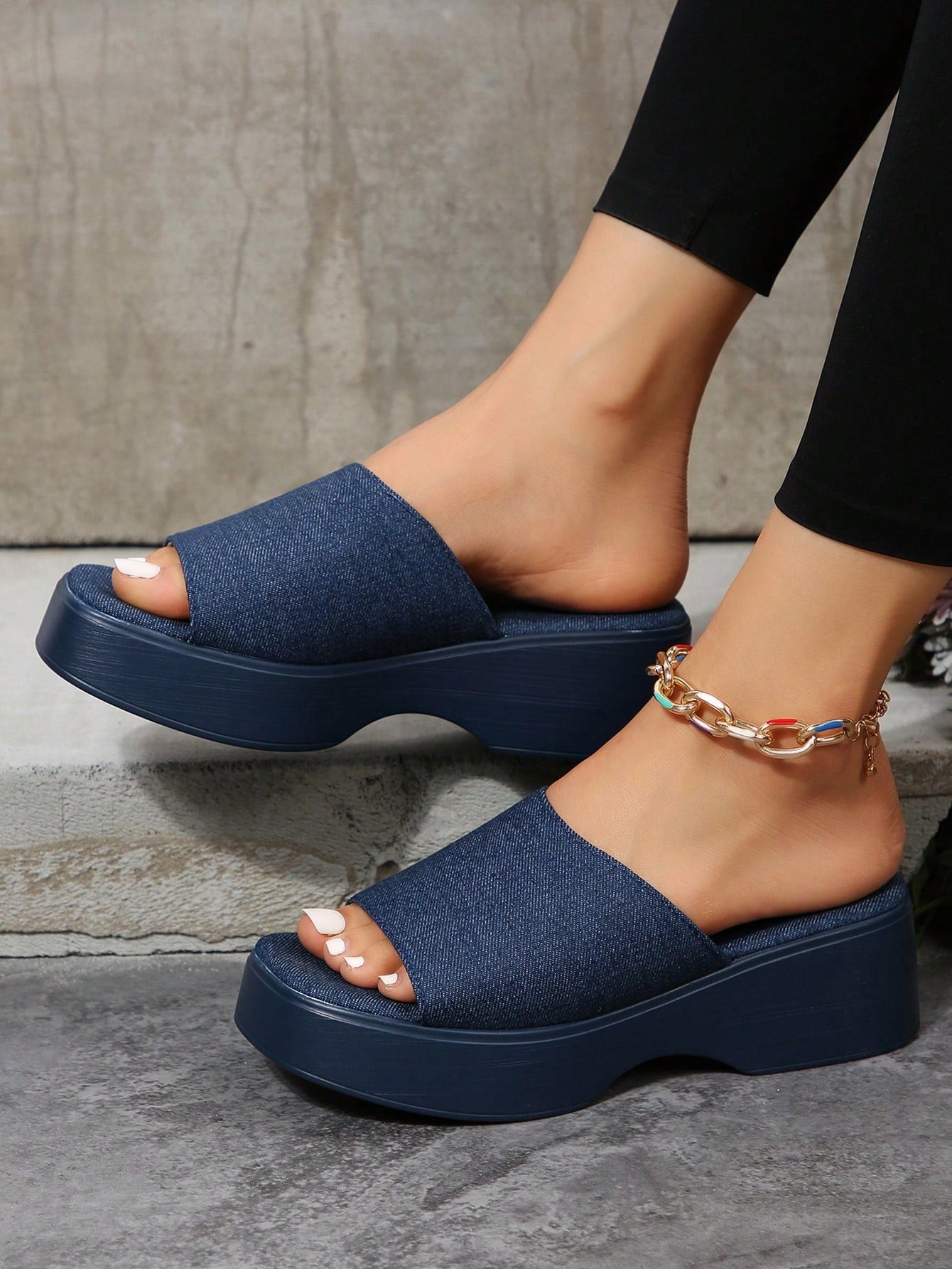 Women Minimalist Wedge Slide Sandals, Fashion Outdoor Sandals