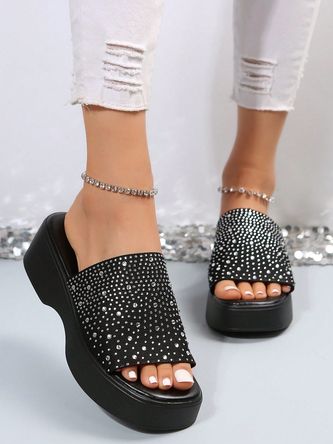 Women Minimalist Wedge Slide Sandals, Fashion Outdoor Sandals