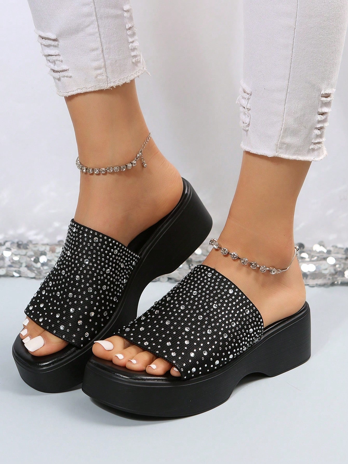 Women Minimalist Wedge Slide Sandals, Fashion Outdoor Sandals
