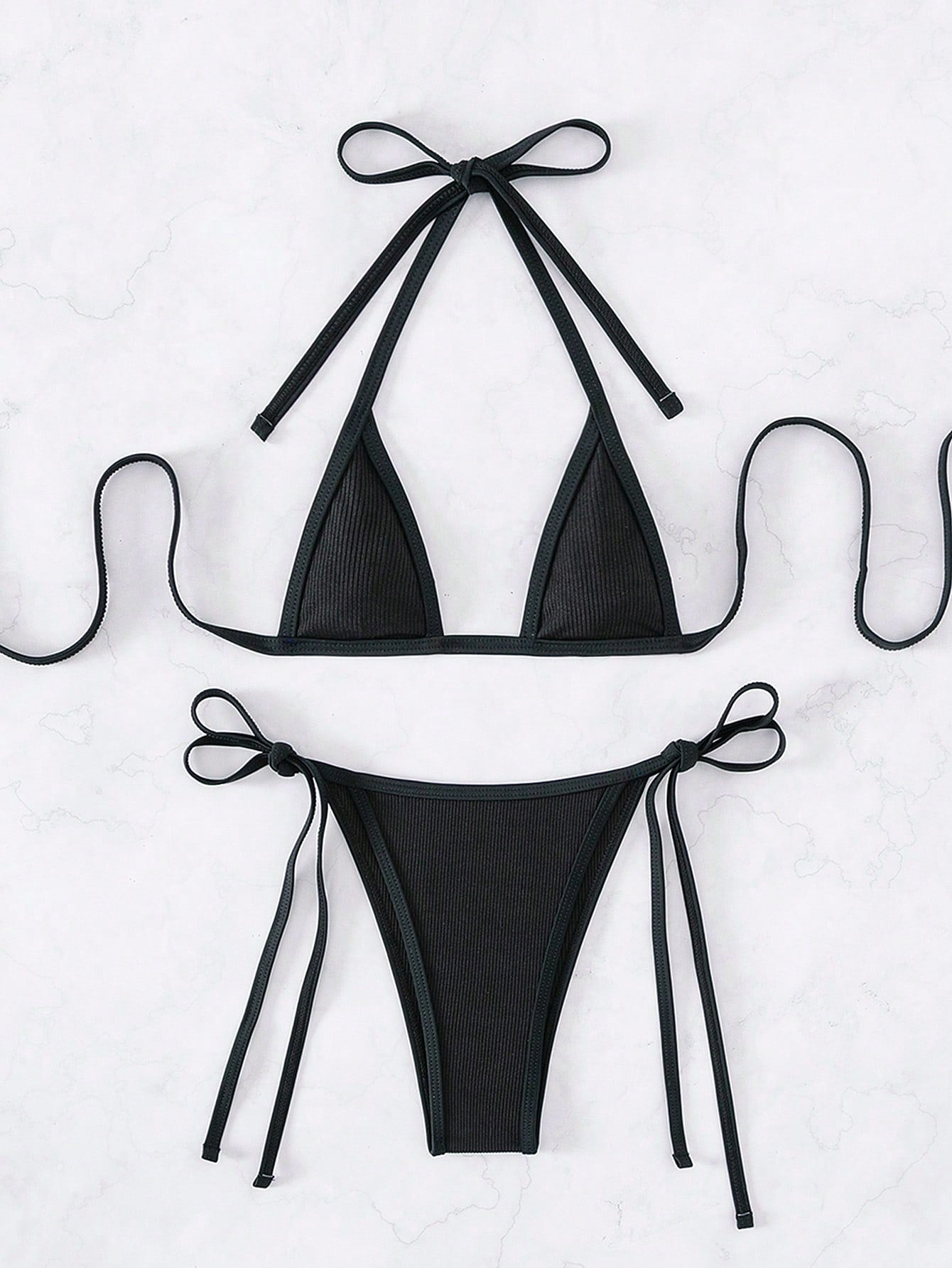 Swim BAE Halter Triangle Tie Side Bikini Swimsuit