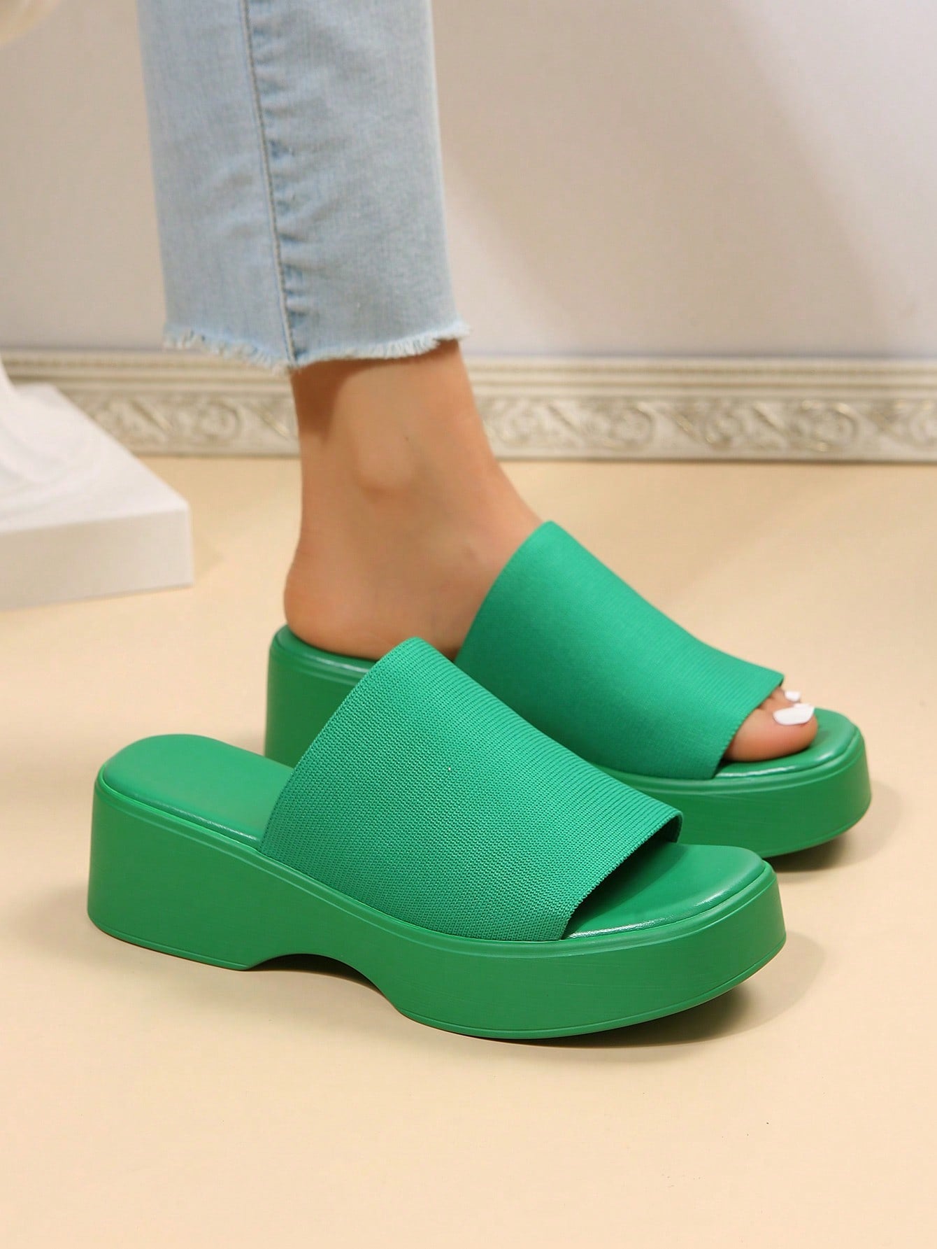 Women Minimalist Wedge Slide Sandals, Fashion Outdoor Sandals