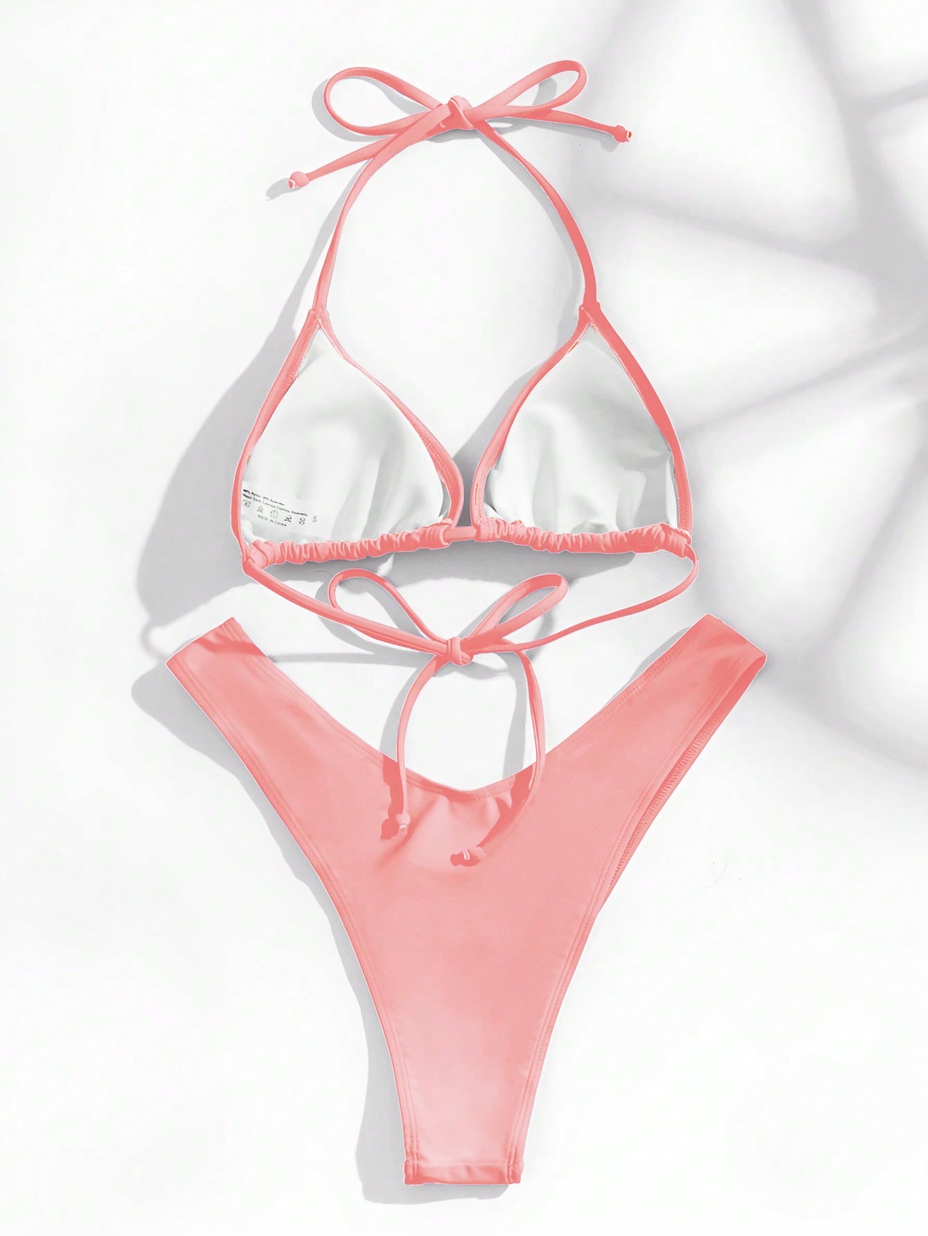 Swim Basics Halter Triangle Bikini Swimsuit