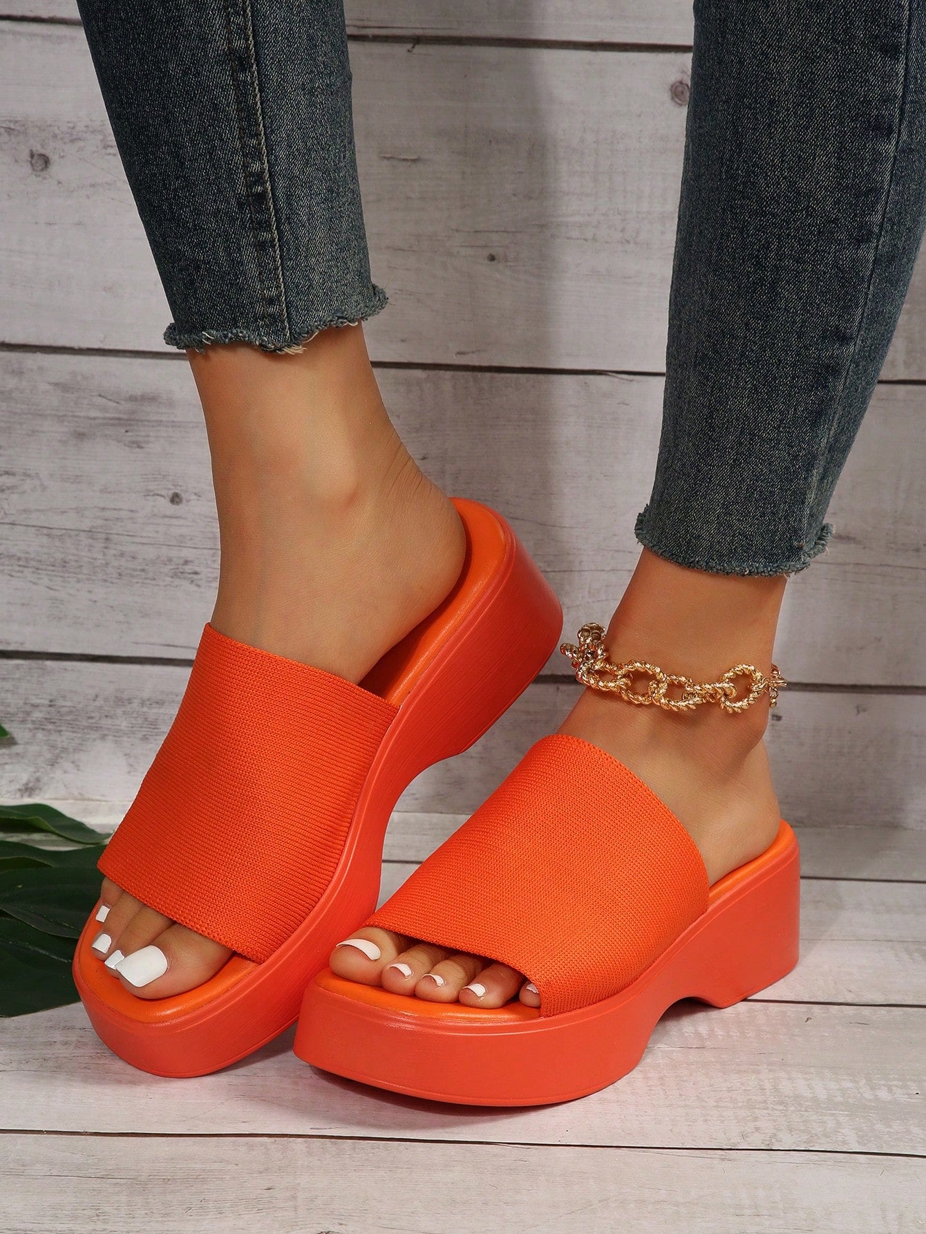 Women Minimalist Wedge Slide Sandals, Fashion Outdoor Sandals