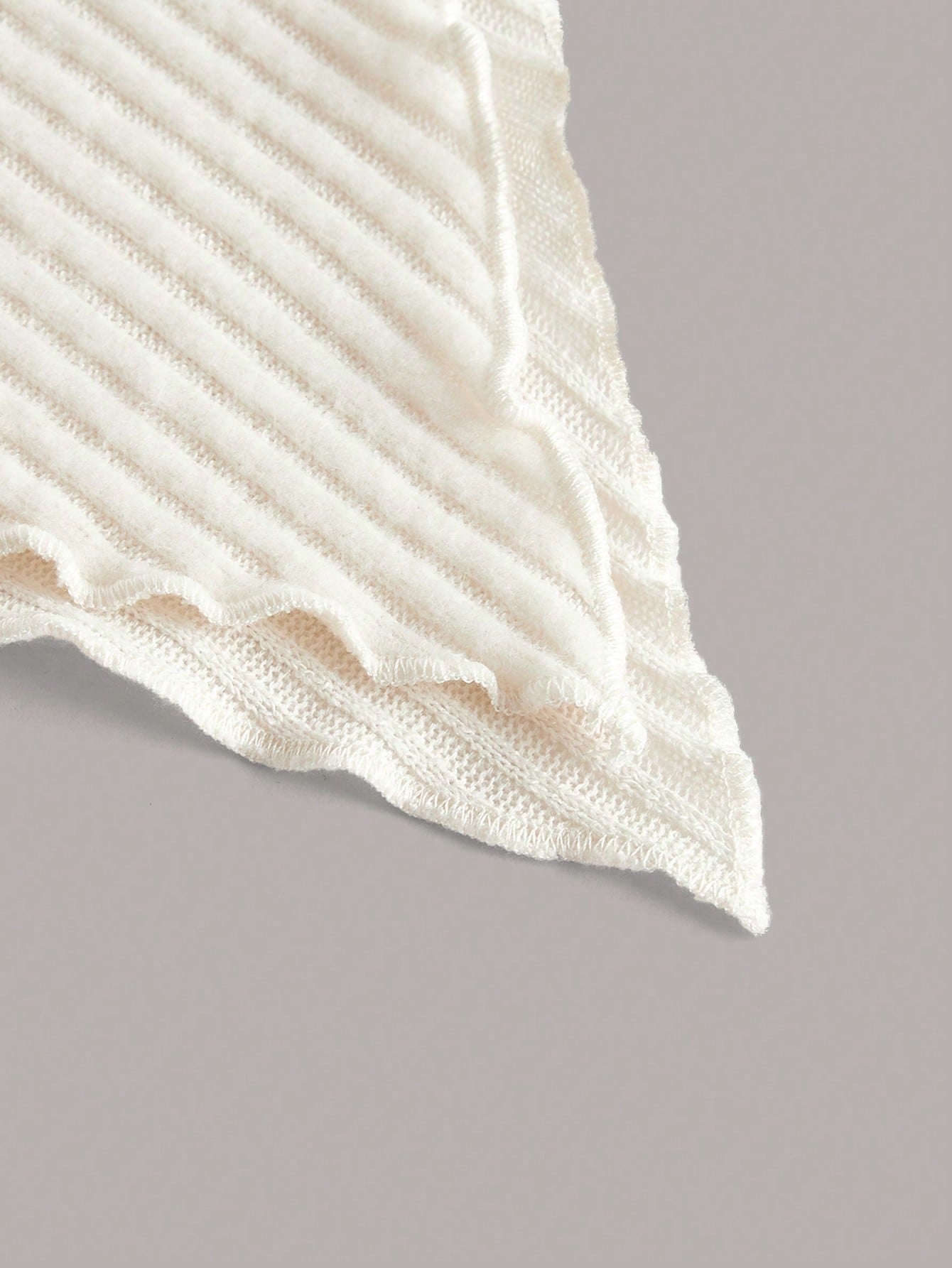 ICON Asymmetrical Neck Lettuce Trim Tee