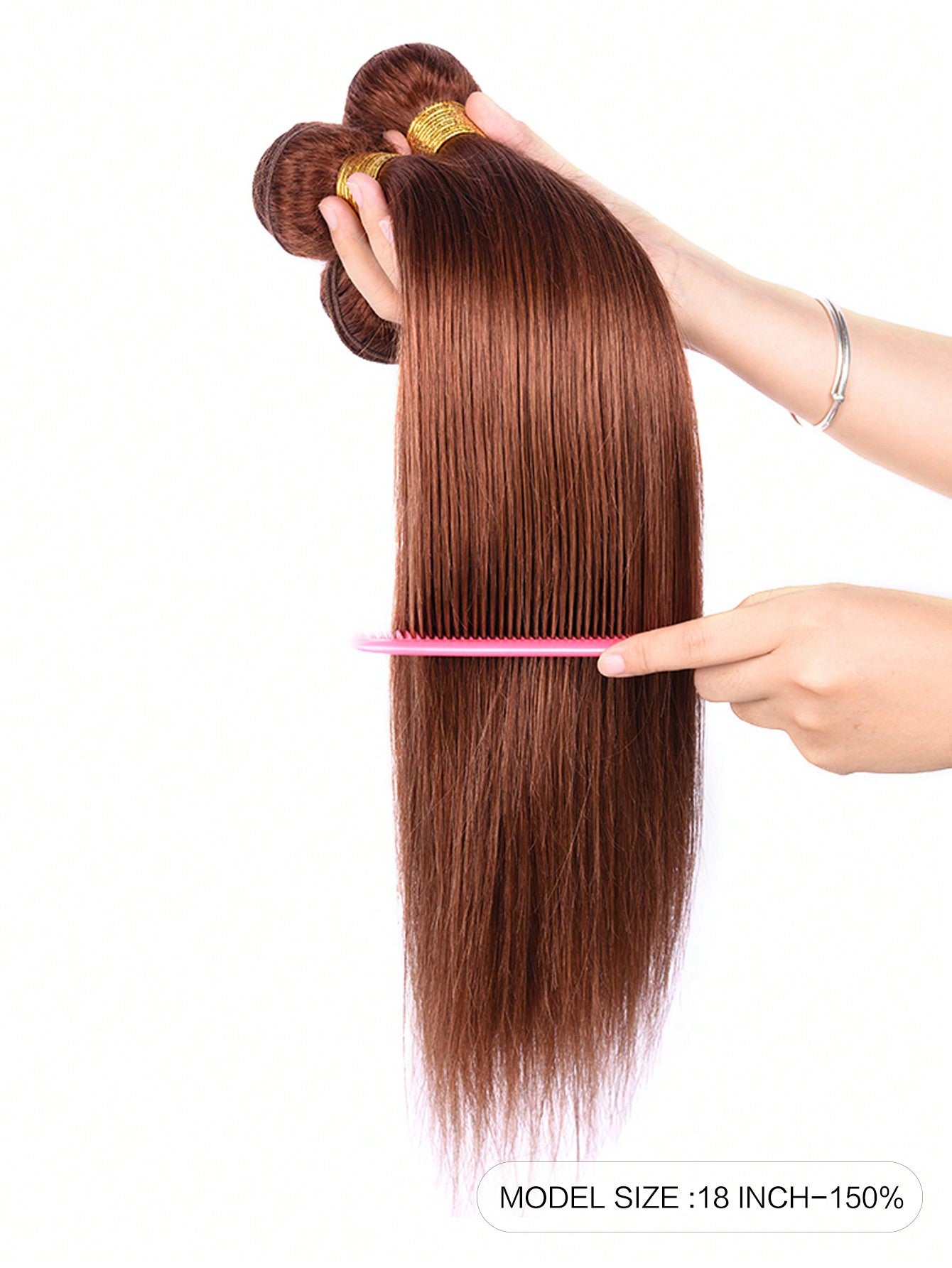 Medium Brown Reddish Color 4# Virgin Human Hair Weave Bundles Plain Color Silky Straight Hair Weft 10-24 inches