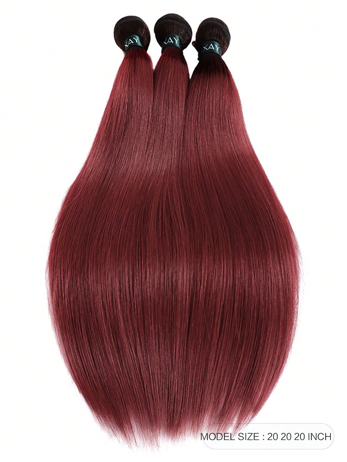 3Pcs Human Virgin Hair Bundles #350 Ombre Ginger Orange 3 Bundles Hair Extension for Women