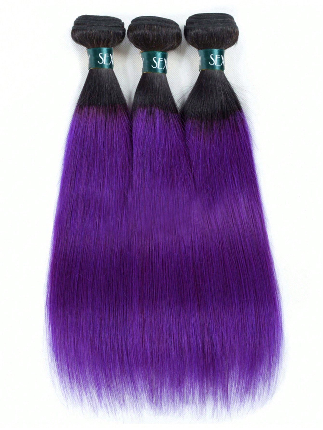 3Pcs Human Virgin Hair Bundles #350 Ombre Ginger Orange 3 Bundles Hair Extension for Women