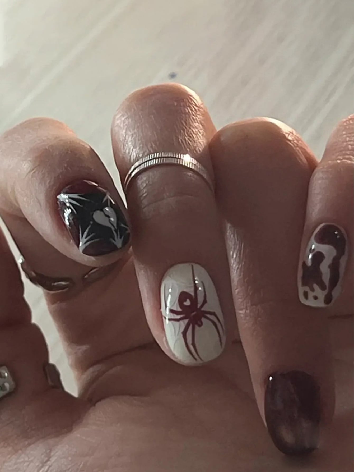 Transform Your Nails with 24pcs Short Square Turquoise Ombre Glitter Marble Print Fake Nail & 1sheet Tape & 1pc Nail File