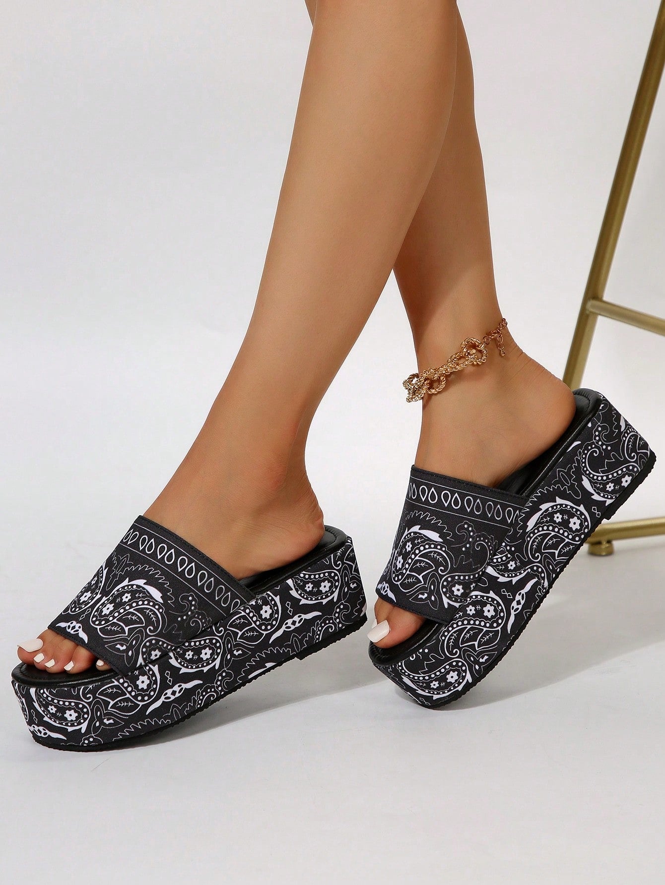 Women Minimalist Wedge Slide Sandals, Fashion Outdoor Sandals
