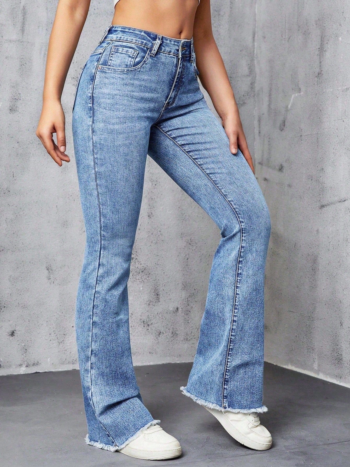 High Waist Flare Leg Jeans