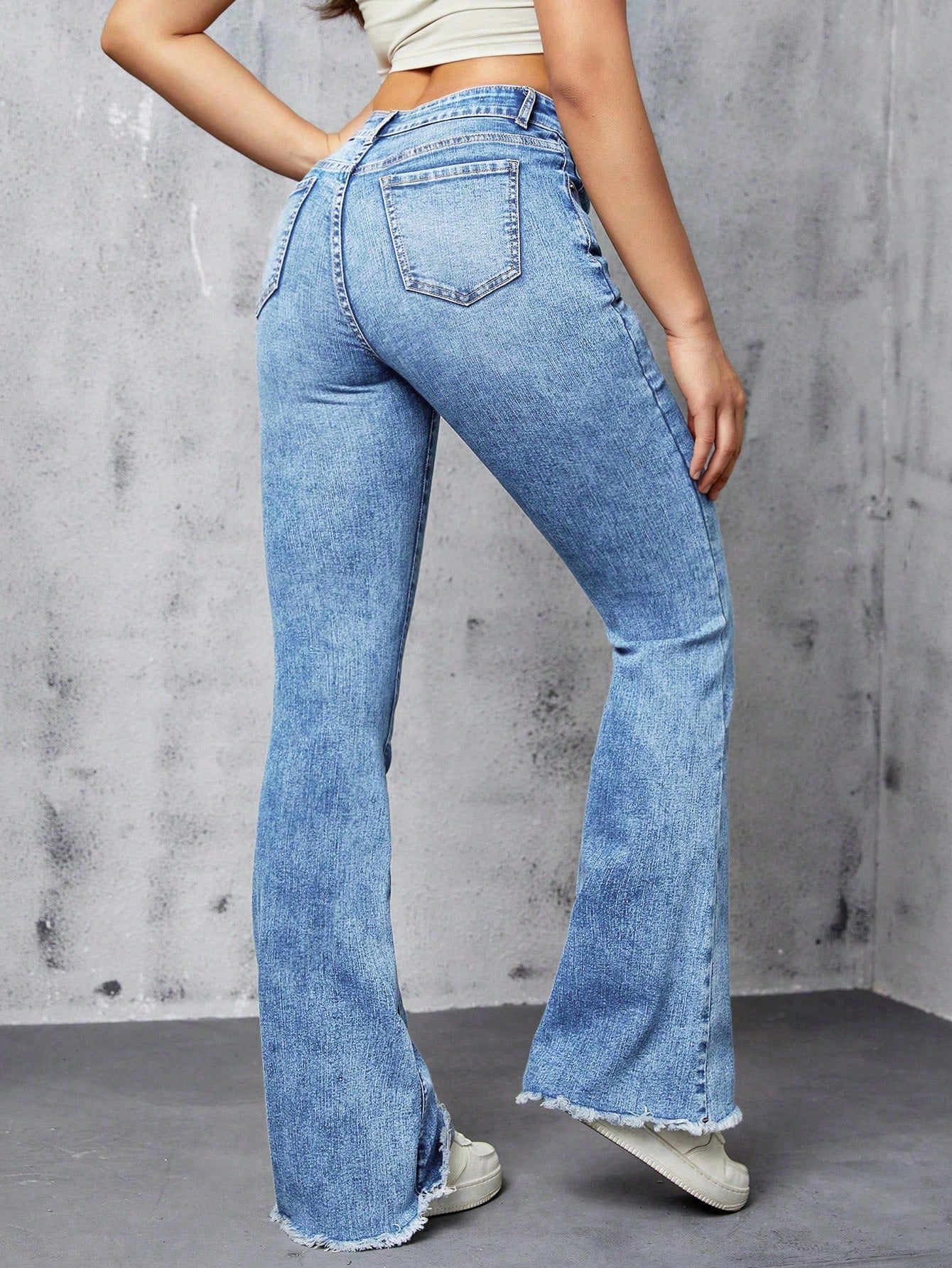 High Waist Flare Leg Jeans
