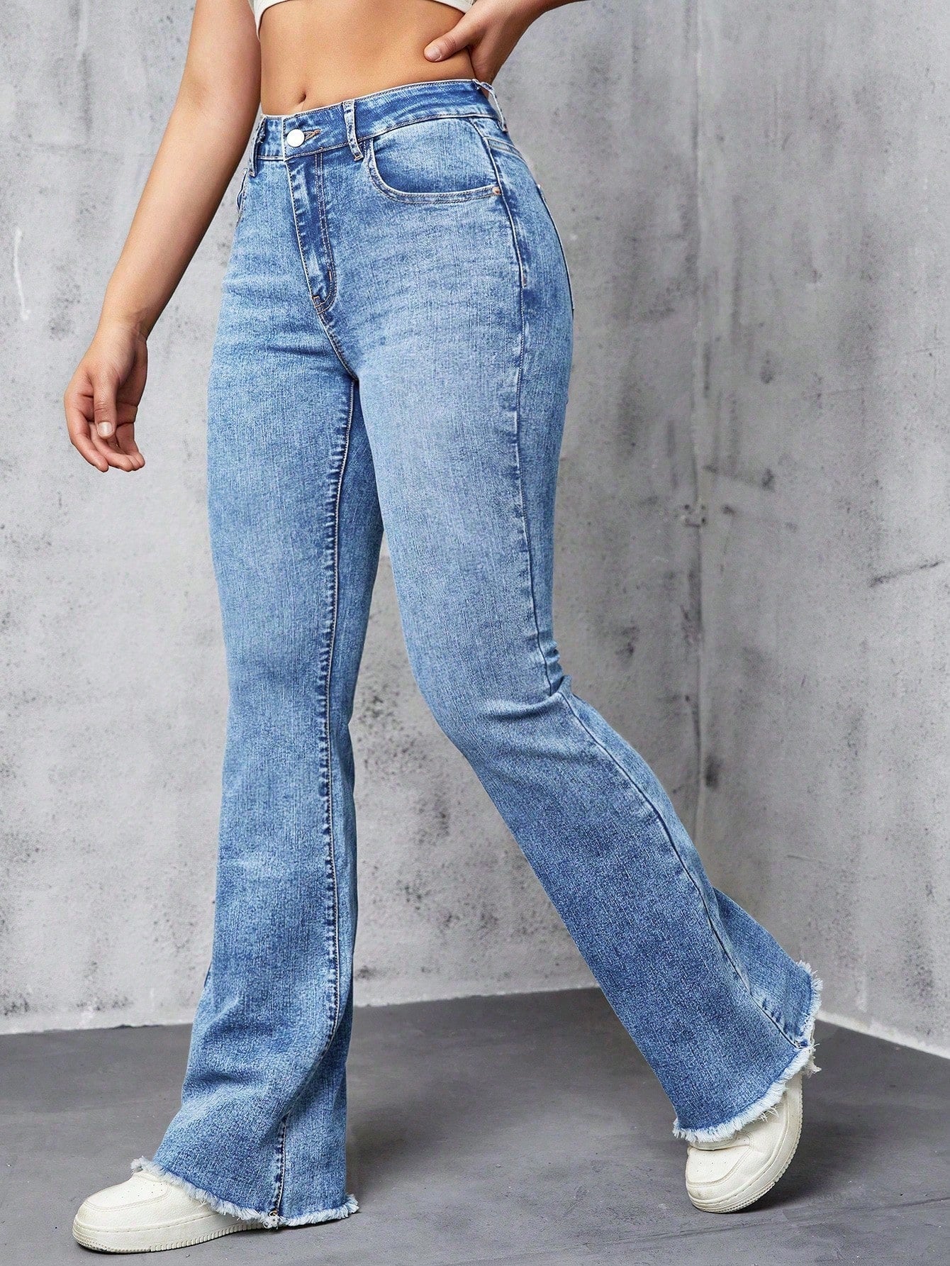 High Waist Flare Leg Jeans