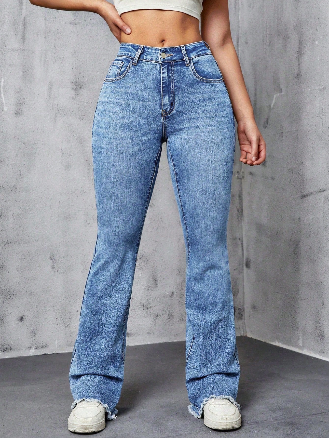High Waist Flare Leg Jeans