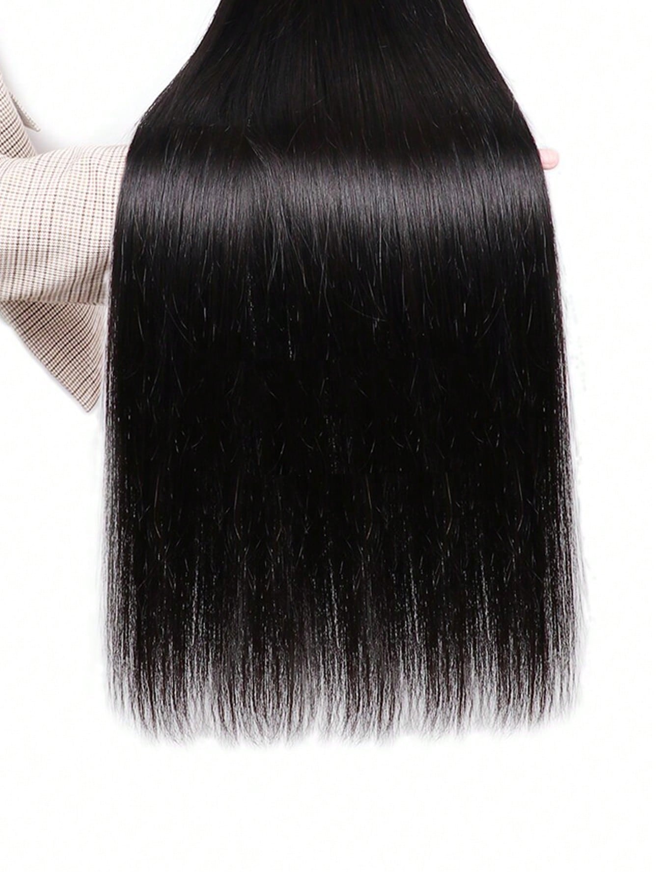 4pcs long straight bundles with 4 X 4 lace closure natural black virgin human hair Extensions