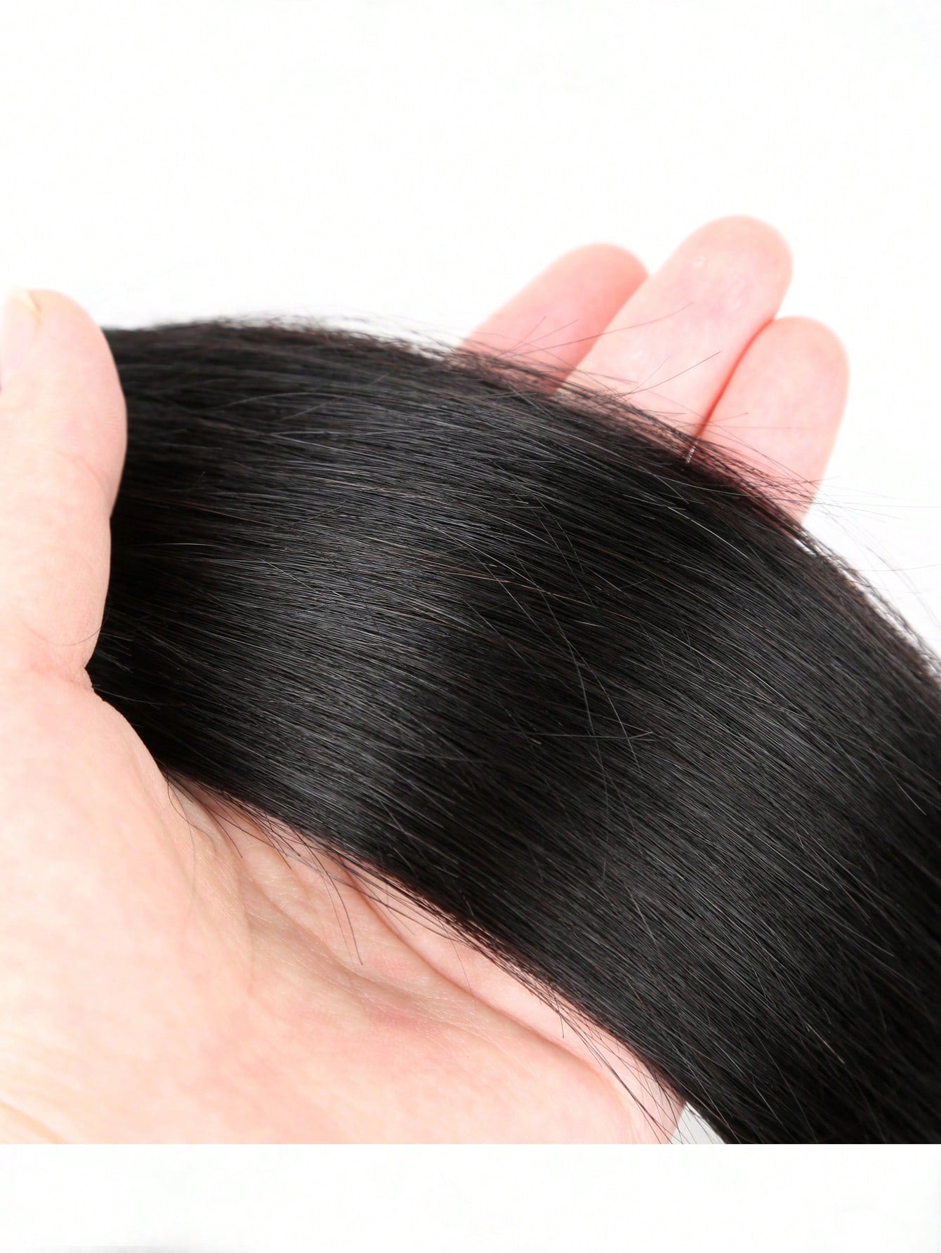 3pcs Straight Human Hair Bundles Virgin Hair Extension 3 Bundles Real Double Weft Hair Weave Cheap Hair Daily Use Natural Black Color