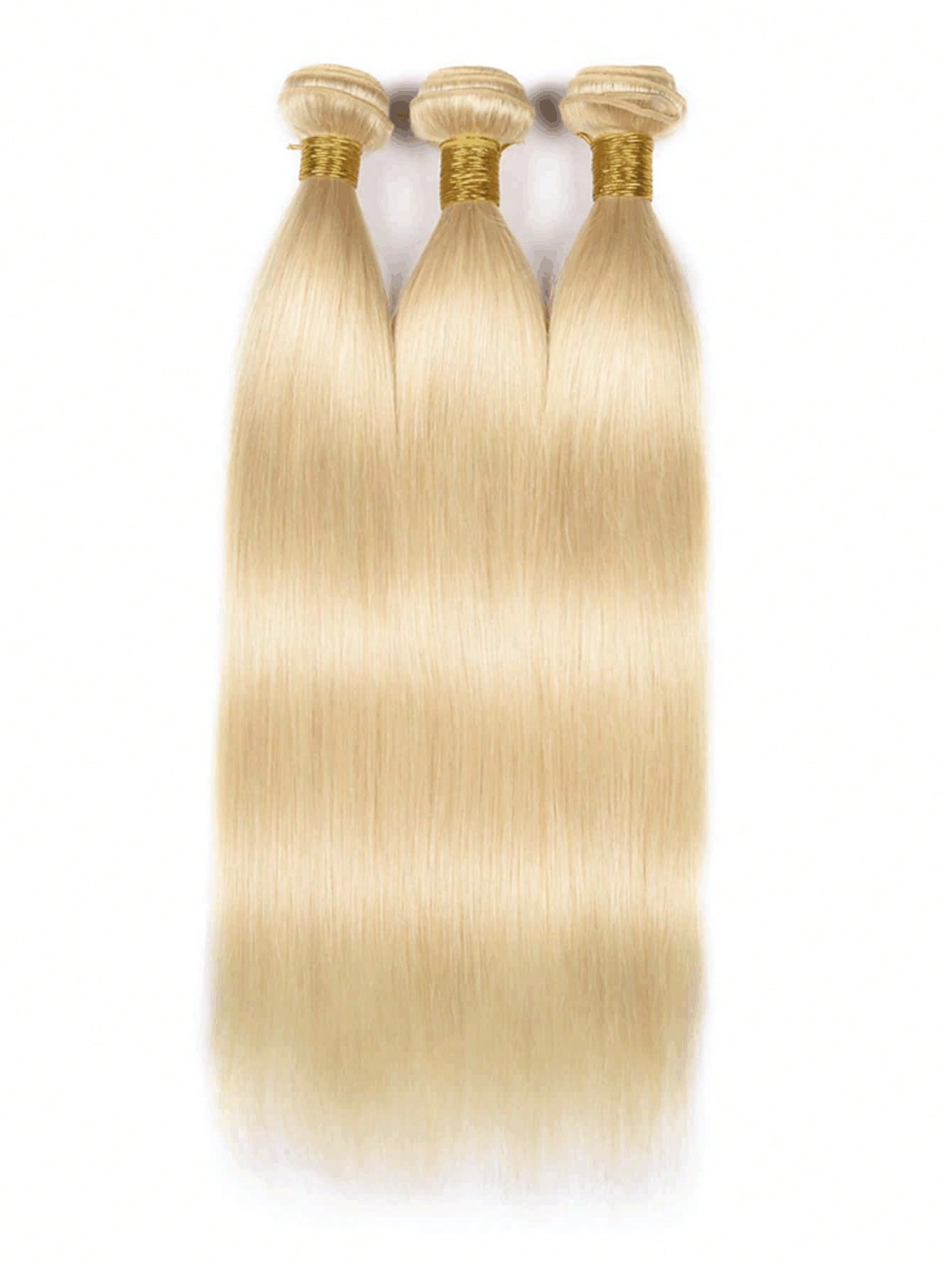613# Light Blonde Color Straight Virgin Human Hair Weave Bundles 100% Raw Unprocessed 613 Platinum Blonde Hair Weft Easy to Dye 10 - 30 inches
