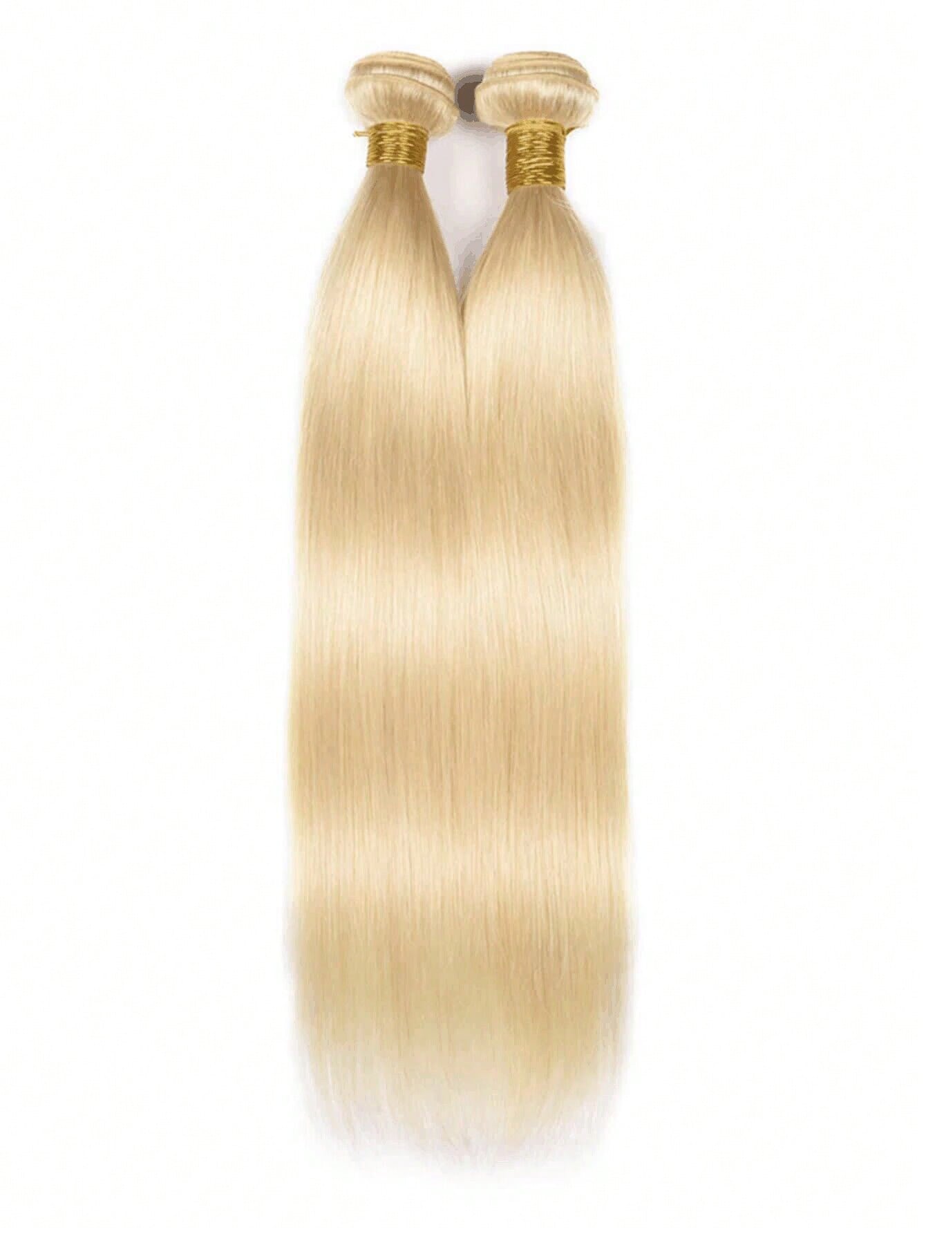 613# Light Blonde Color Straight Virgin Human Hair Weave Bundles 100% Raw Unprocessed 613 Platinum Blonde Hair Weft Easy to Dye 10 - 30 inches