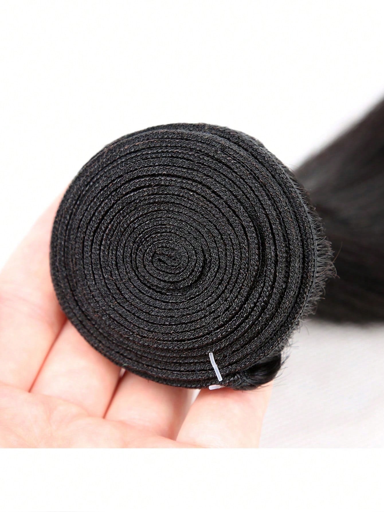 4pcs 4 X 4 Lace Closure Straight Human Hair Bundles With Closure Virgin Hair Extension Closure And 3 Bundles Real Double Weft Hair Weave Cheap Hair Daily Use Natural Black Color