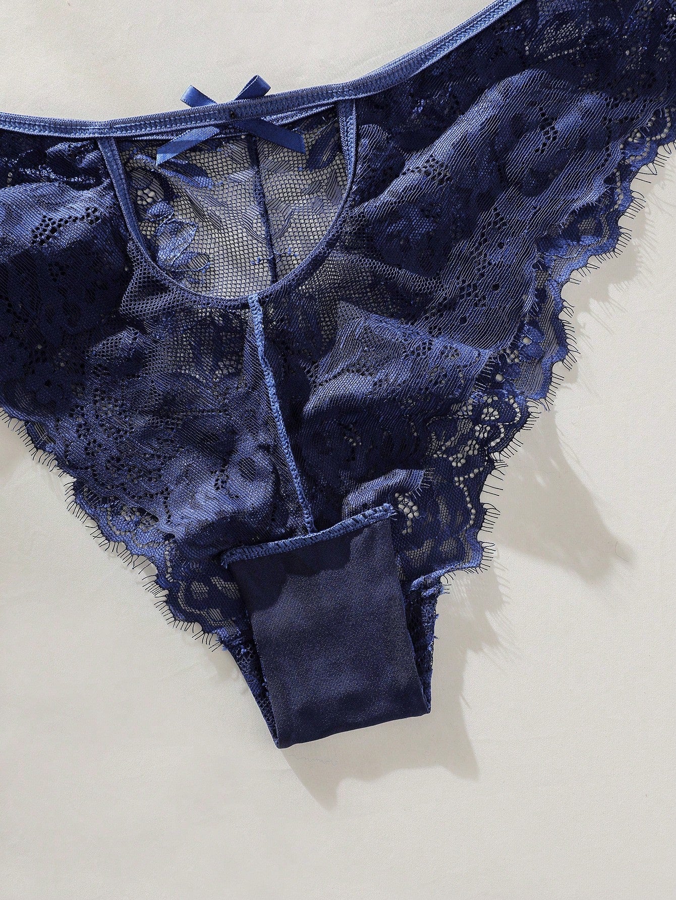 Floral Lace Underwire Lingerie Set With 1pair Leg Ring