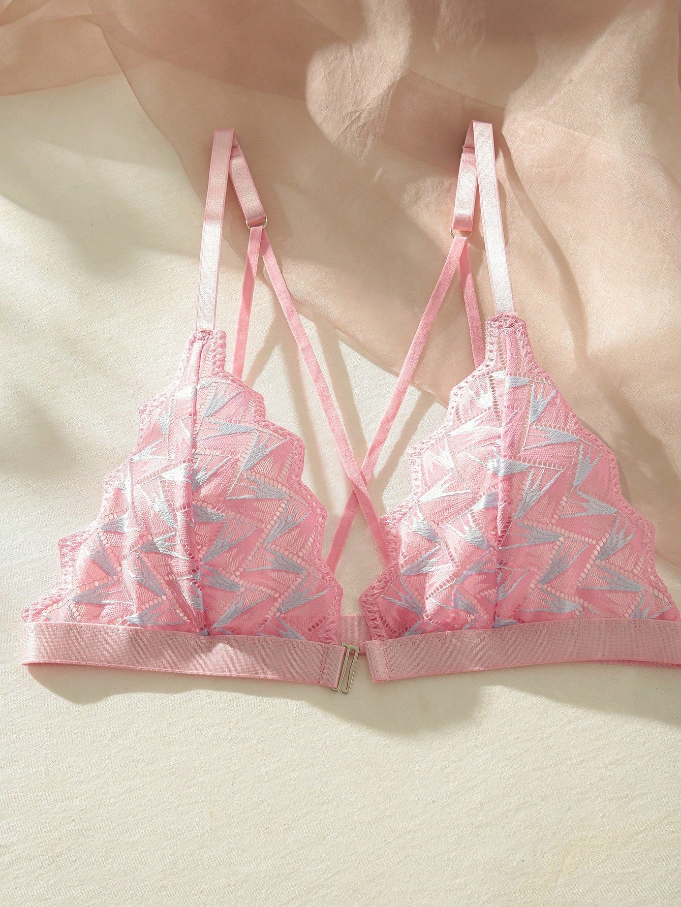 Chevron Trim Lingerie Set