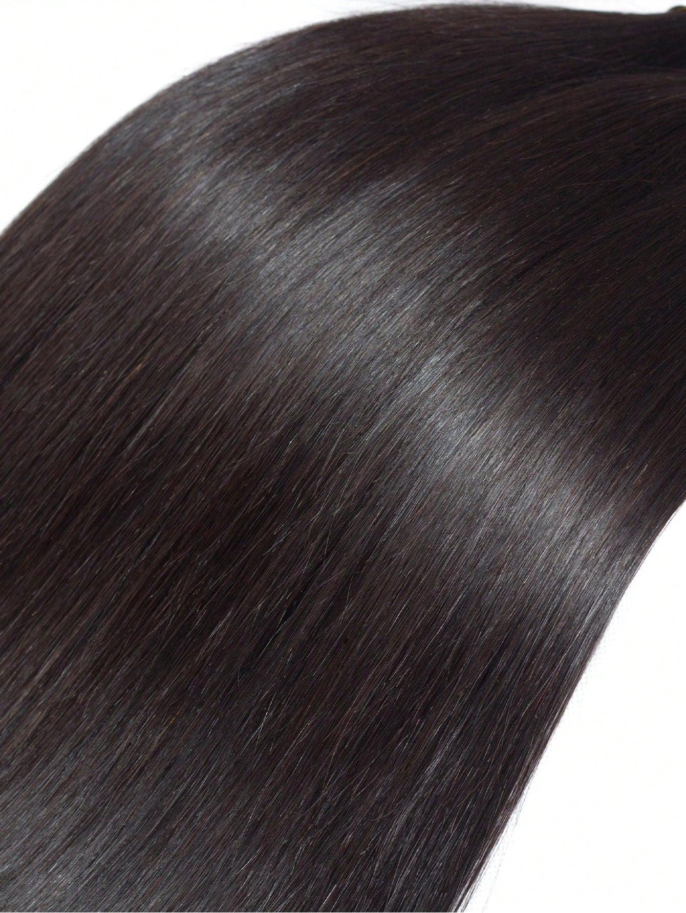 3pcs Straight Human Hair Bundles Virgin Hair Extension 3 Bundles Real Double Weft Hair Weave Cheap Hair Daily Use Natural Black Color