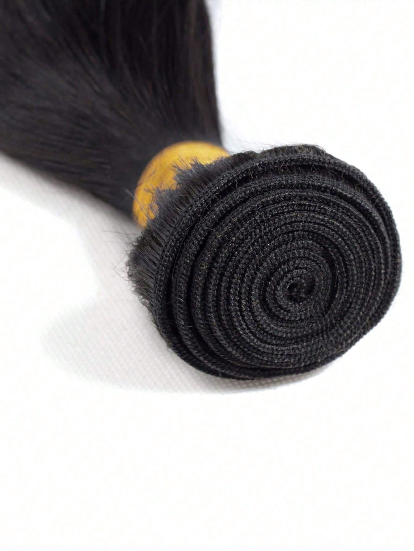 4pcs Straight Human Hair Bundles Virgin Hair Extension 4 Bundles Hair Weave Double Weft Hair Weave Cheap Daily Use Natural Black Color