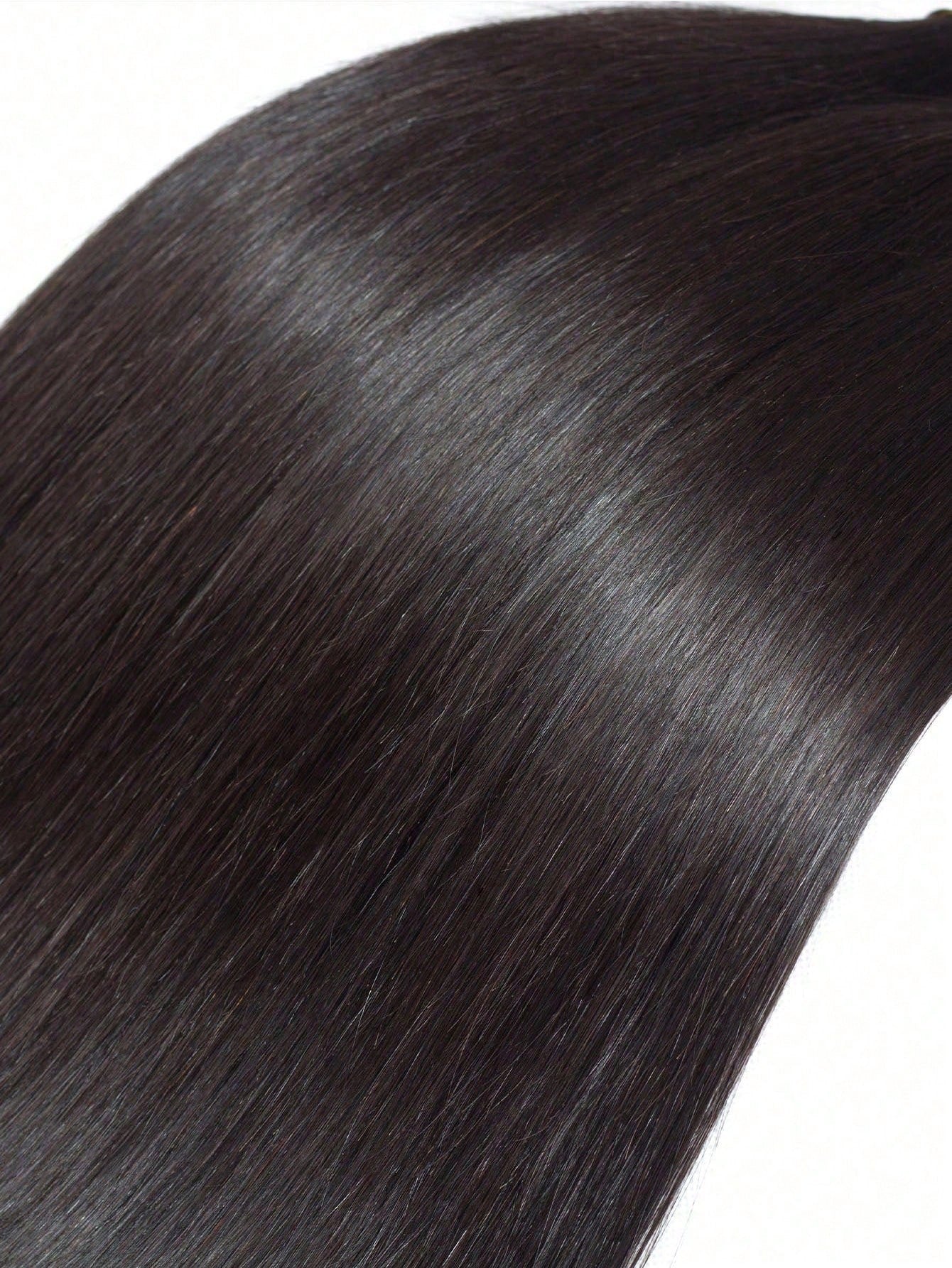 1pc Straight Human Hair Bundles Virgin Hair Extension 1 Bundles Real Double Weft Hair Weave Cheap Hair Daily Use Natural Black Color