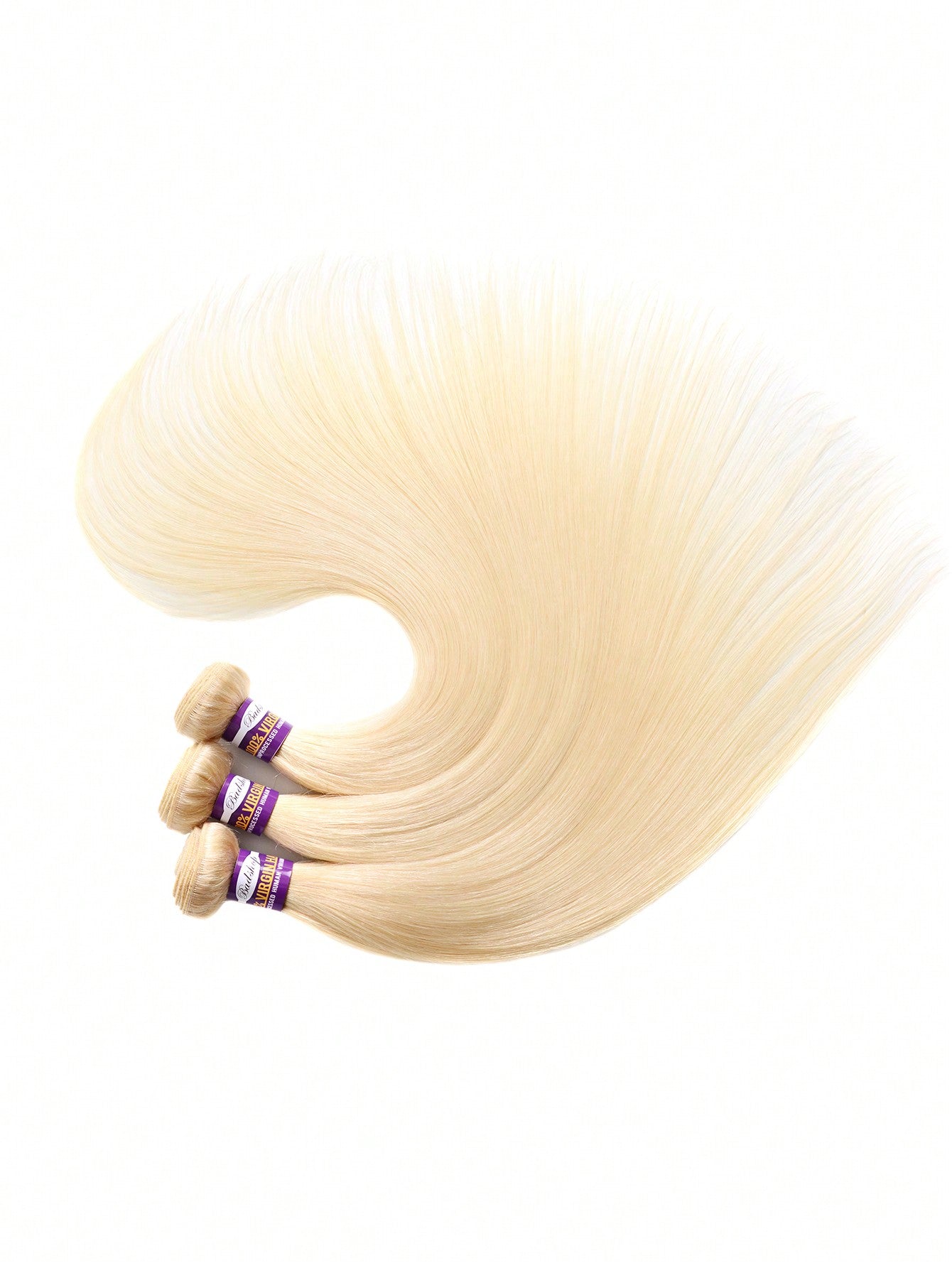 3pcs 613 Blonde Straight Bundles Virgin Human Hair Hair Extension Human Hair Bundles Extension Top Quality Cheap 8-30 Inch Blonde Color