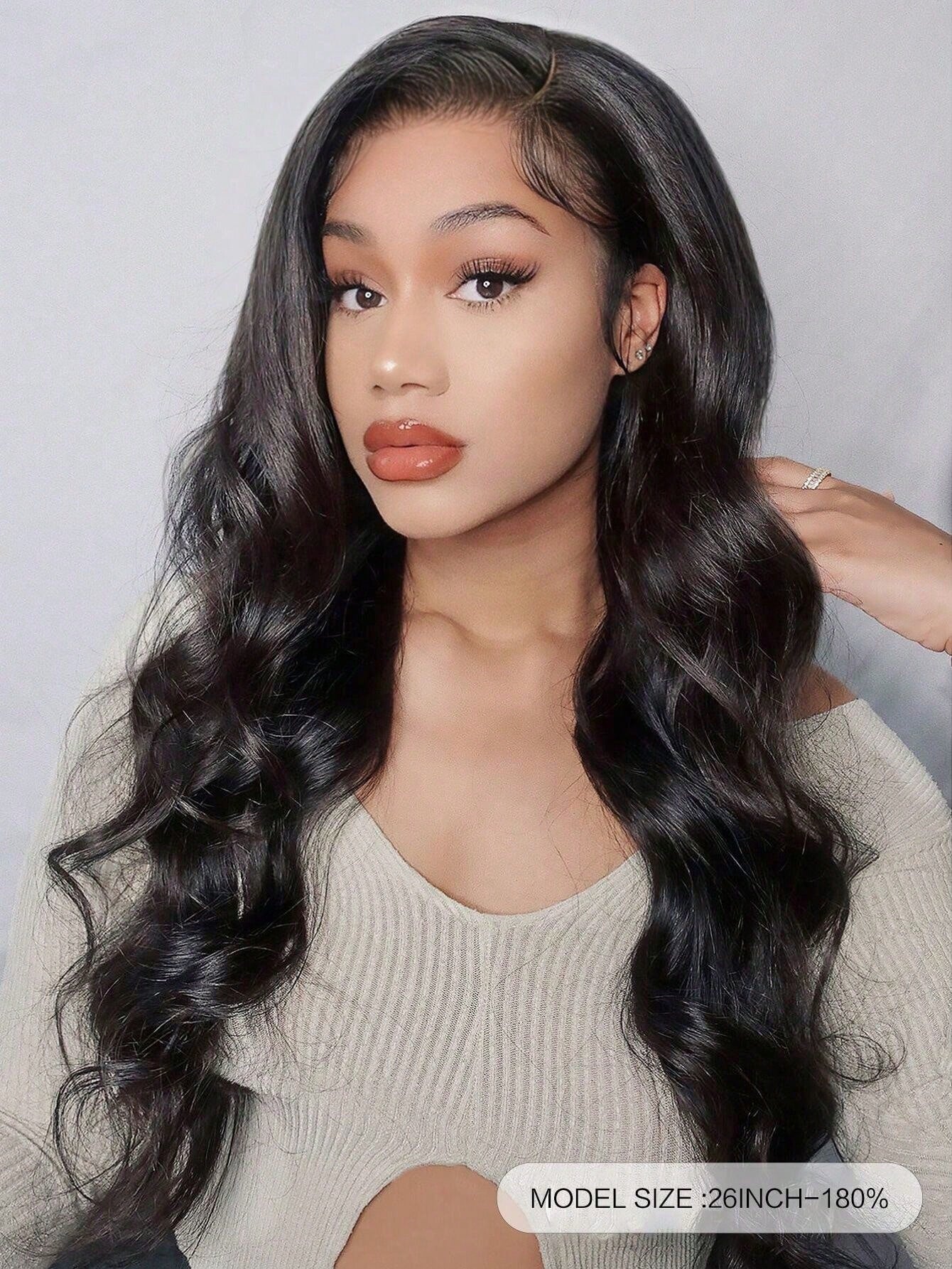 Transparent Lace Body Wave 4 X 4 13 X 4 13 X 6 Lace Frontal Wigs 150%/180% Density 12-30 Inch Natural Black Color Pre-Plucked Natural Hairline Swiss Lace Closure Human Hair Top Quality Long Wigs For Women