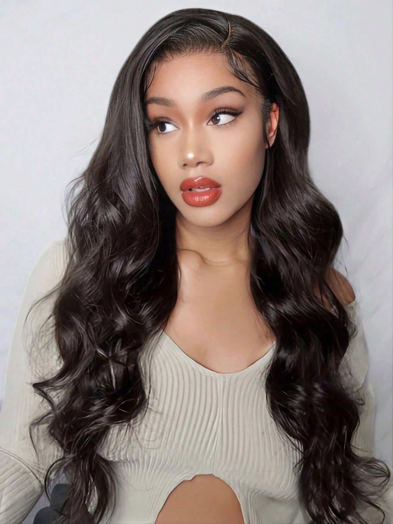 Transparent Lace Body Wave 4 X 4 13 X 4 13 X 6 Lace Frontal Wigs 150%/180% Density 12-30 Inch Natural Black Color Pre-Plucked Natural Hairline Swiss Lace Closure Human Hair Top Quality Long Wigs For Women