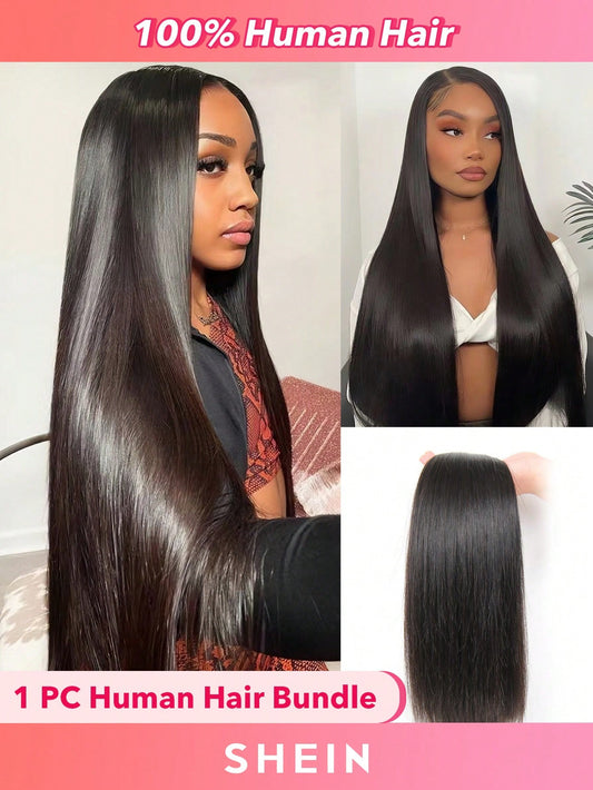 1pc Straight Bundles Natural Black Color Virgin Human Hair Remy Hair Weave