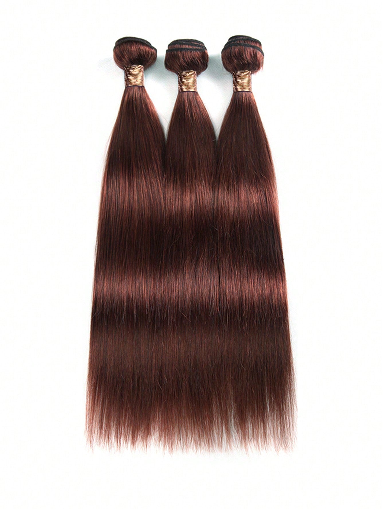 3Pcs Reddish Bundles Human Hair Straight Brown Copper Red Remy Bundles Reddish Brown 35# Bundles for