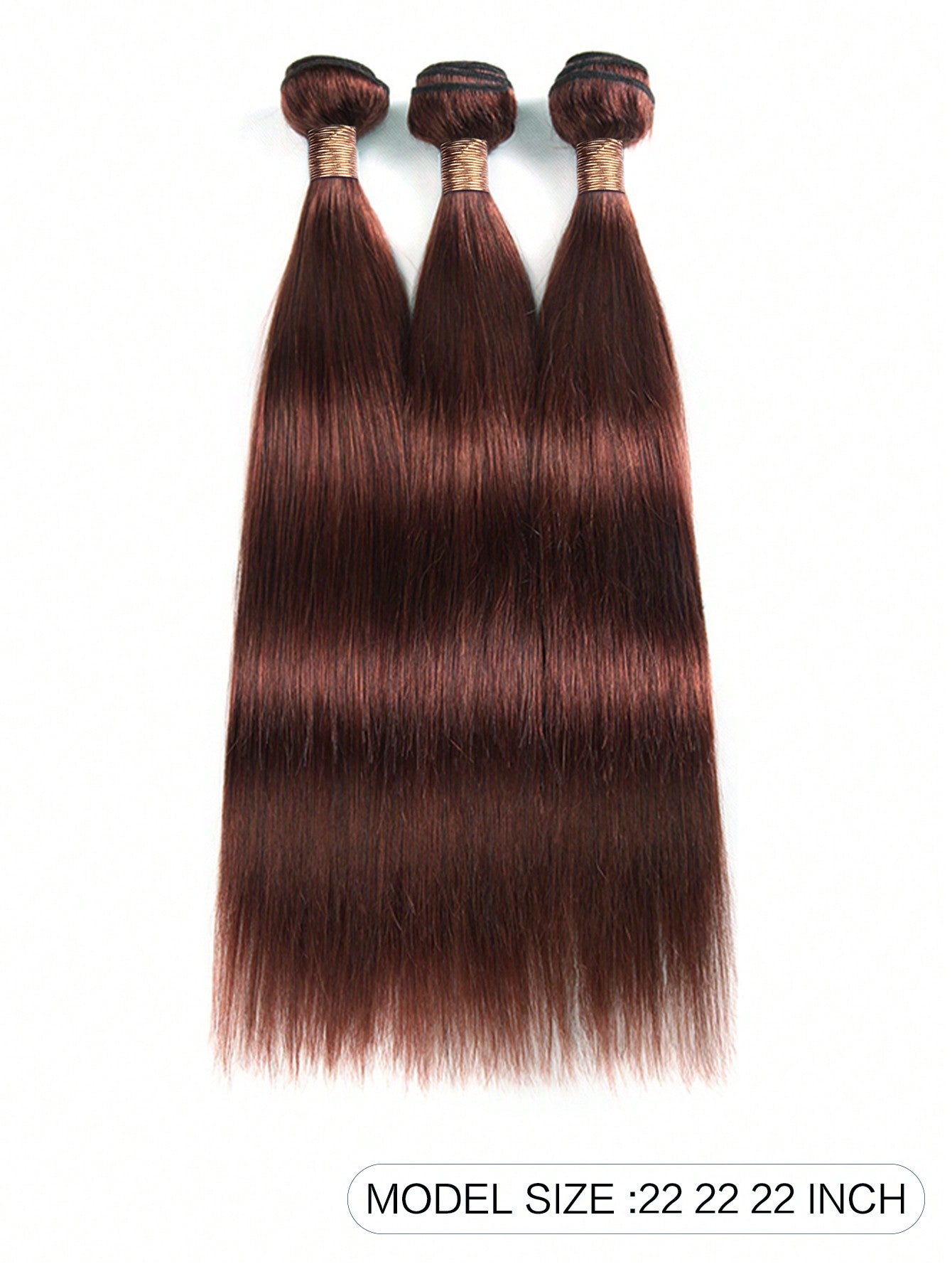 3Pcs Reddish Bundles Human Hair Straight Brown Copper Red Remy Bundles Reddish Brown 35# Bundles for