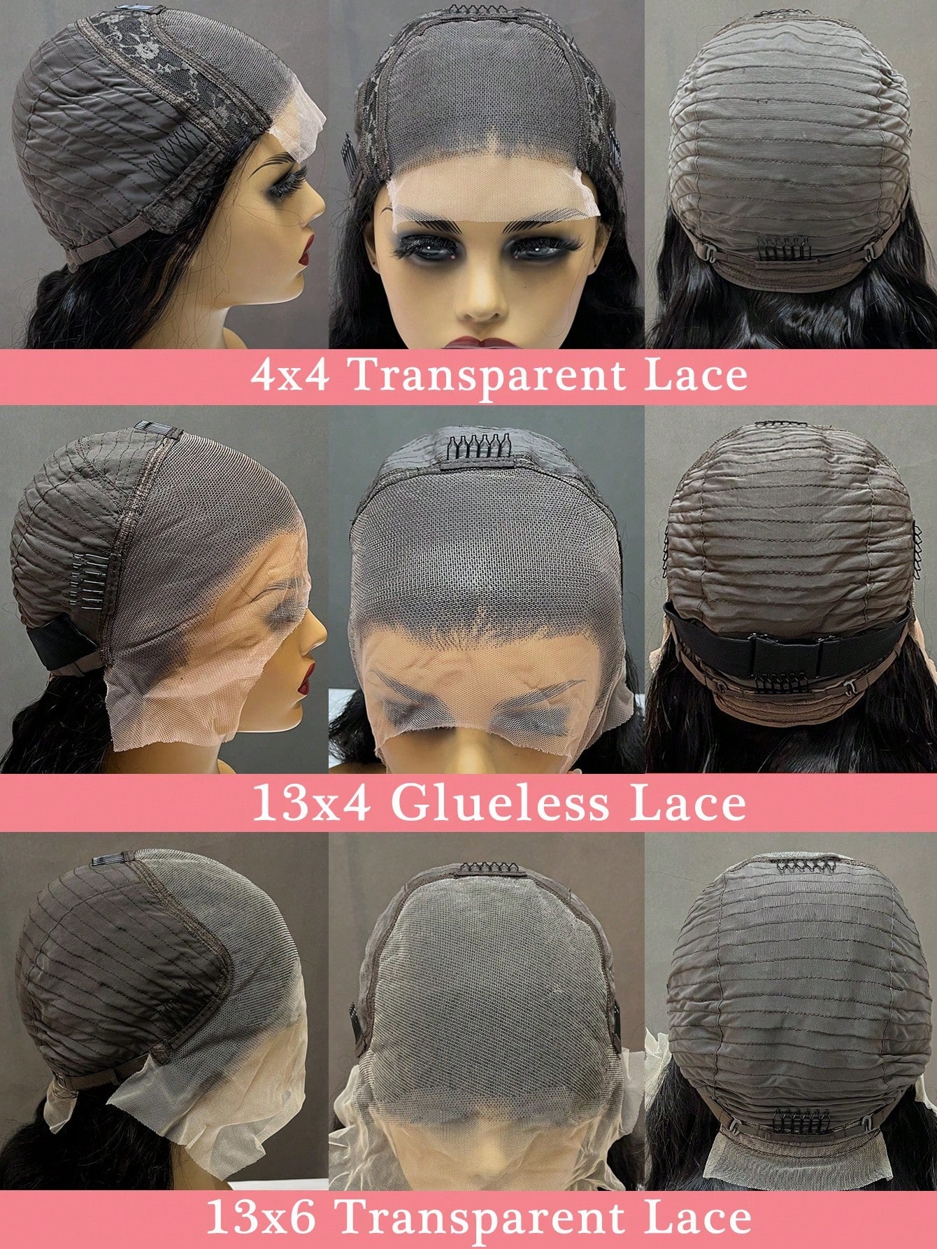 Transparent Lace Body Wave 4 X 4 13 X 4 13 X 6 Lace Frontal Wigs 150%/180% Density 12-30 Inch Natural Black Color Pre-Plucked Natural Hairline Swiss Lace Closure Human Hair Top Quality Long Wigs For Women